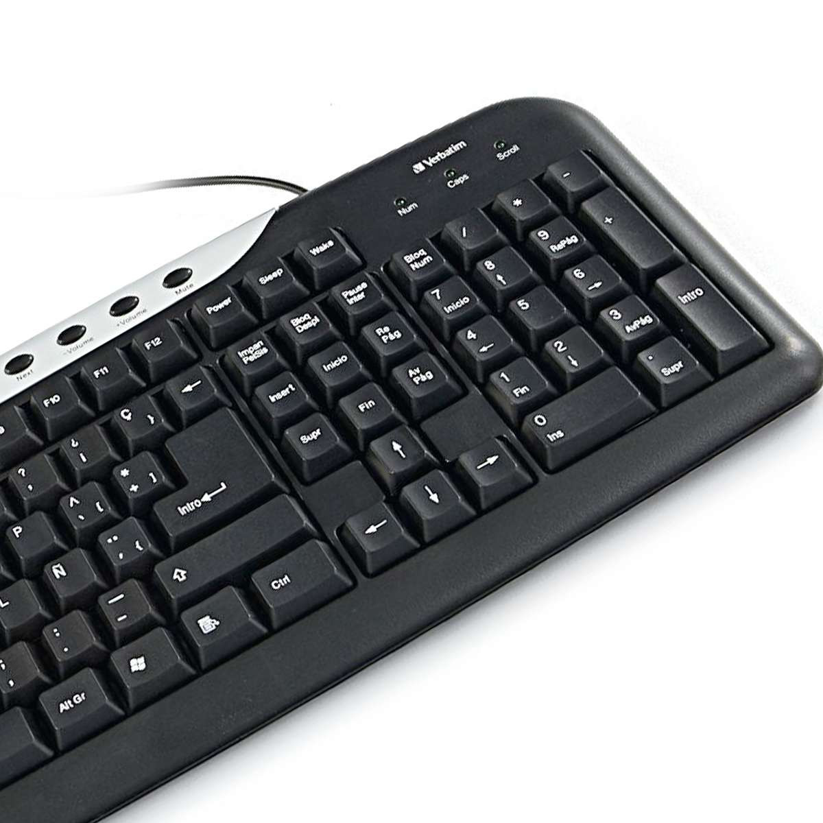 Teclado Verbatim Usb Wired Multimedia Cableado 98109